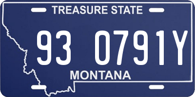 MT license plate 930791Y