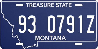 MT license plate 930791Z