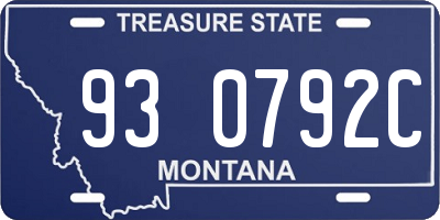 MT license plate 930792C