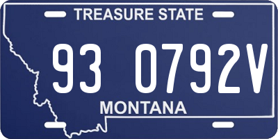 MT license plate 930792V