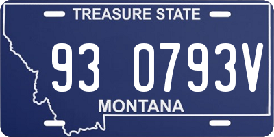 MT license plate 930793V