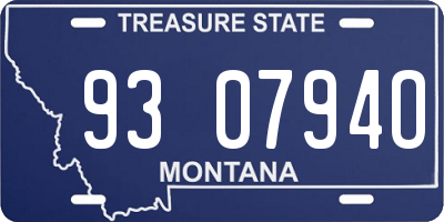 MT license plate 930794O