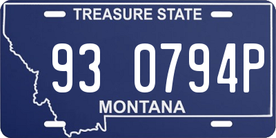 MT license plate 930794P