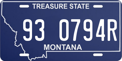 MT license plate 930794R