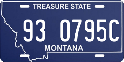 MT license plate 930795C