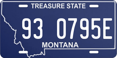 MT license plate 930795E