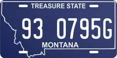 MT license plate 930795G