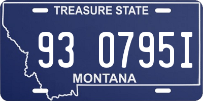 MT license plate 930795I