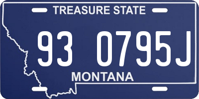 MT license plate 930795J