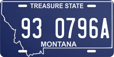 MT license plate 930796A