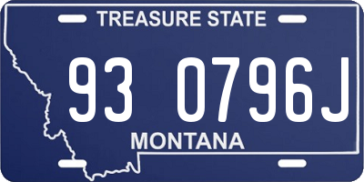 MT license plate 930796J