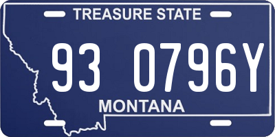 MT license plate 930796Y