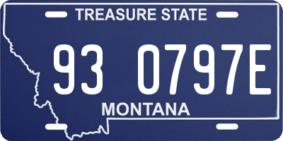 MT license plate 930797E