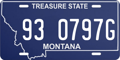 MT license plate 930797G