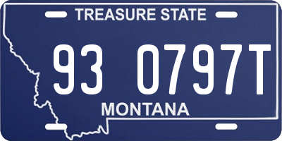 MT license plate 930797T