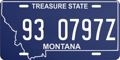 MT license plate 930797Z