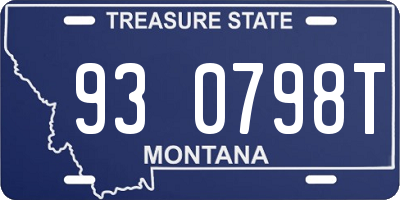 MT license plate 930798T