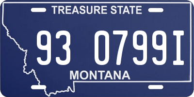 MT license plate 930799I