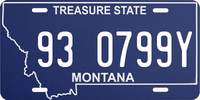 MT license plate 930799Y