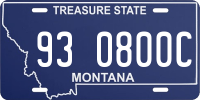 MT license plate 930800C