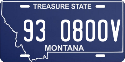 MT license plate 930800V