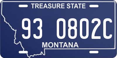 MT license plate 930802C