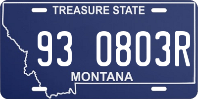 MT license plate 930803R
