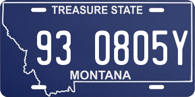 MT license plate 930805Y