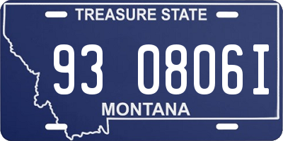 MT license plate 930806I