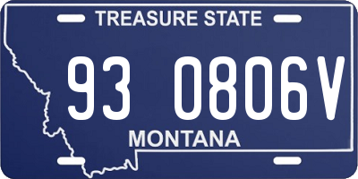 MT license plate 930806V