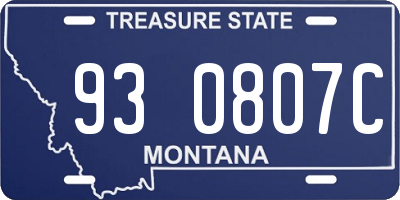 MT license plate 930807C