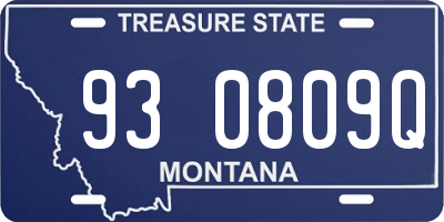 MT license plate 930809Q