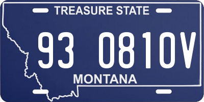 MT license plate 930810V
