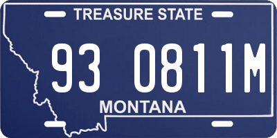 MT license plate 930811M