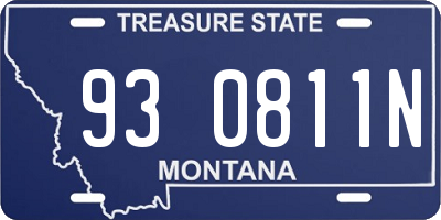 MT license plate 930811N