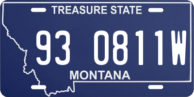 MT license plate 930811W