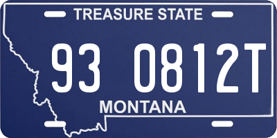 MT license plate 930812T