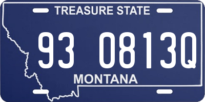 MT license plate 930813Q
