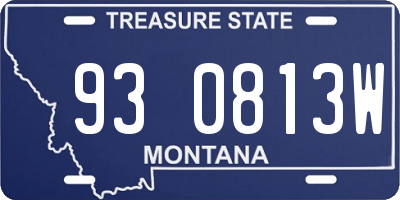 MT license plate 930813W