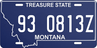 MT license plate 930813Z