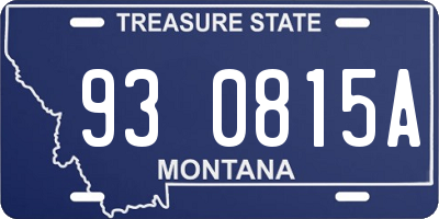 MT license plate 930815A