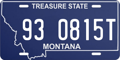 MT license plate 930815T