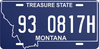 MT license plate 930817H