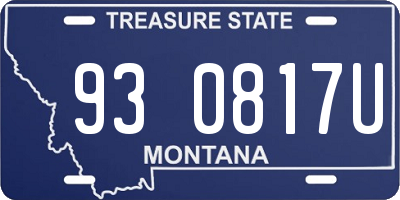 MT license plate 930817U