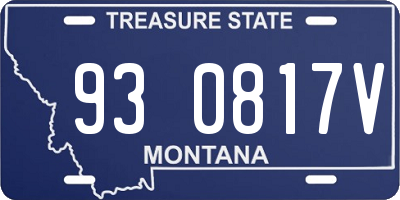 MT license plate 930817V
