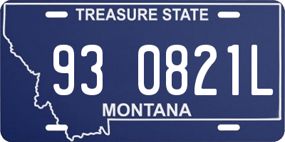MT license plate 930821L