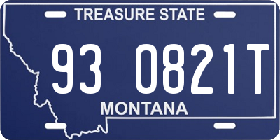 MT license plate 930821T