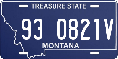 MT license plate 930821V