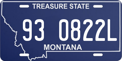 MT license plate 930822L