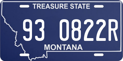 MT license plate 930822R